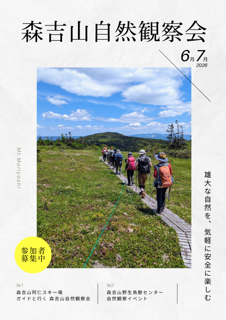 森吉山周辺の自然観察会のチラシについて【お詫び】