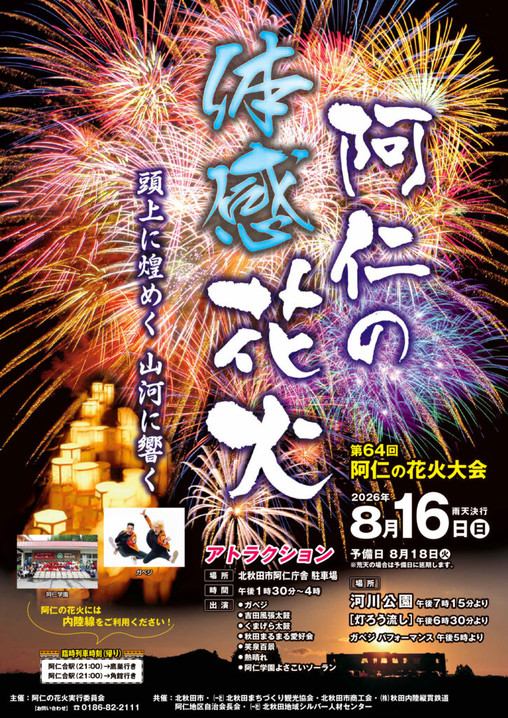 第64回阿仁の花火と灯篭流し